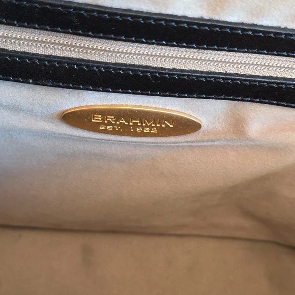 Brahmin Amy Rivington Black Leather Quilted Handbag - Picture 4 of 9